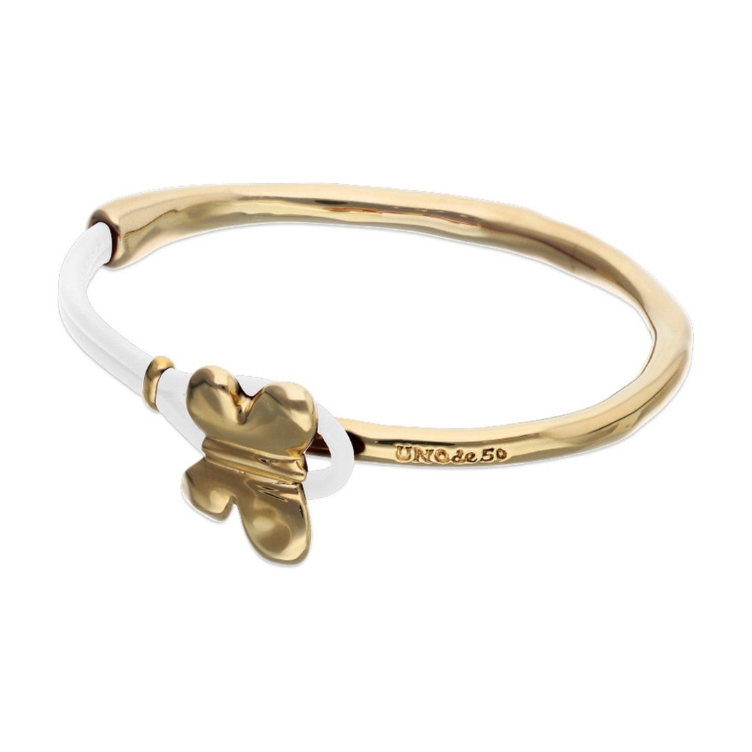 Semi-Rigid Plated In 18K Gold Red Sleather Threat And Butterfly Bracelets PUL2614BLCORO