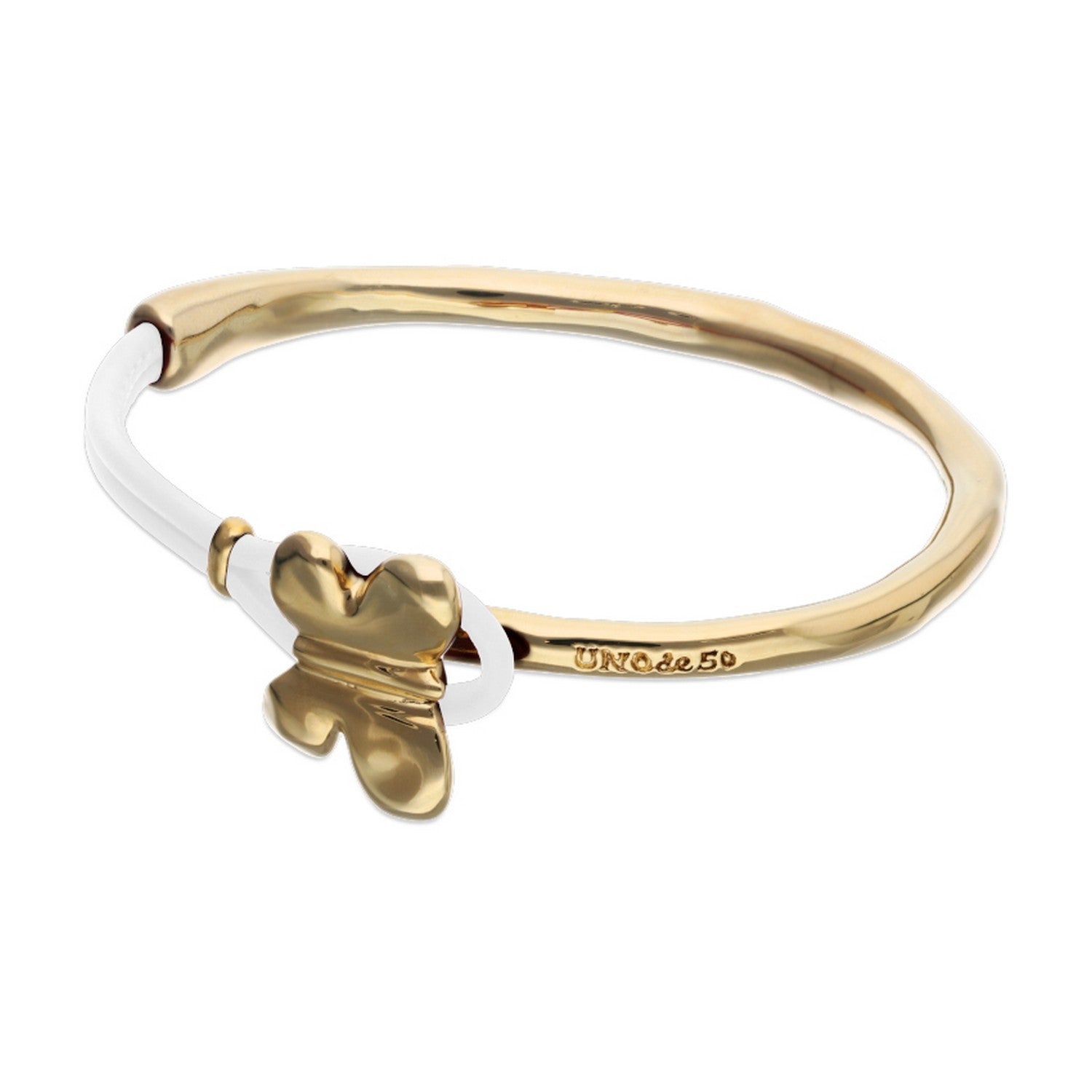 Semi-Rigid Plated In 18K Gold Red Sleather Threat And Butterfly Bracelets PUL2614BLCORO