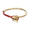 Semi-Rigid Red Leather Butterfly Plated In 18K Gold Bracelets PUL2614ROJORO