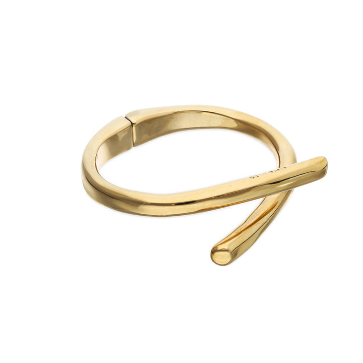 18K Gold Plated Intertwined Organic Shapes Bangle PUL2630ORO000
