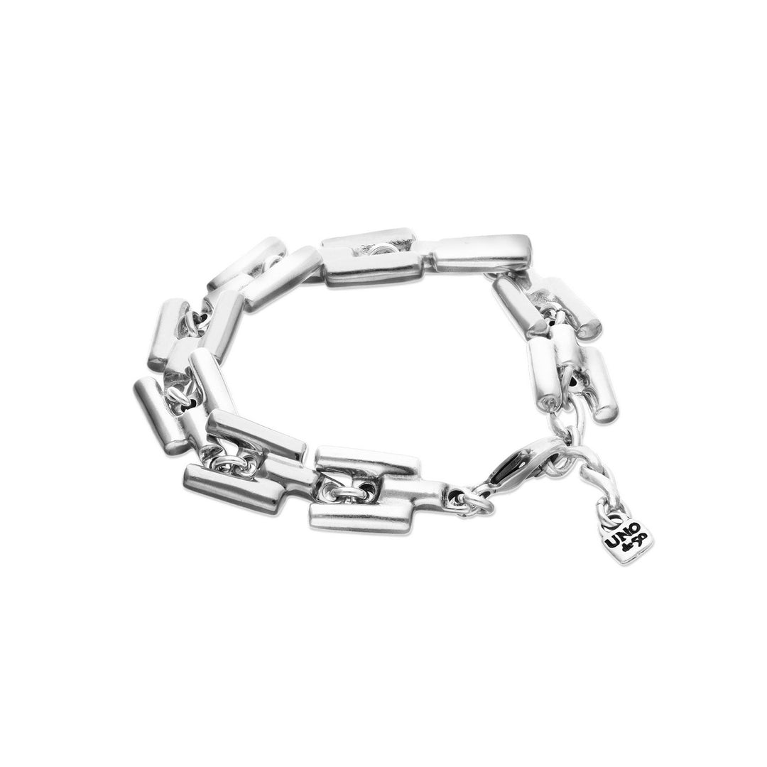 Sterling Silver Plated Square Links Bracelet PUL2635MTL000