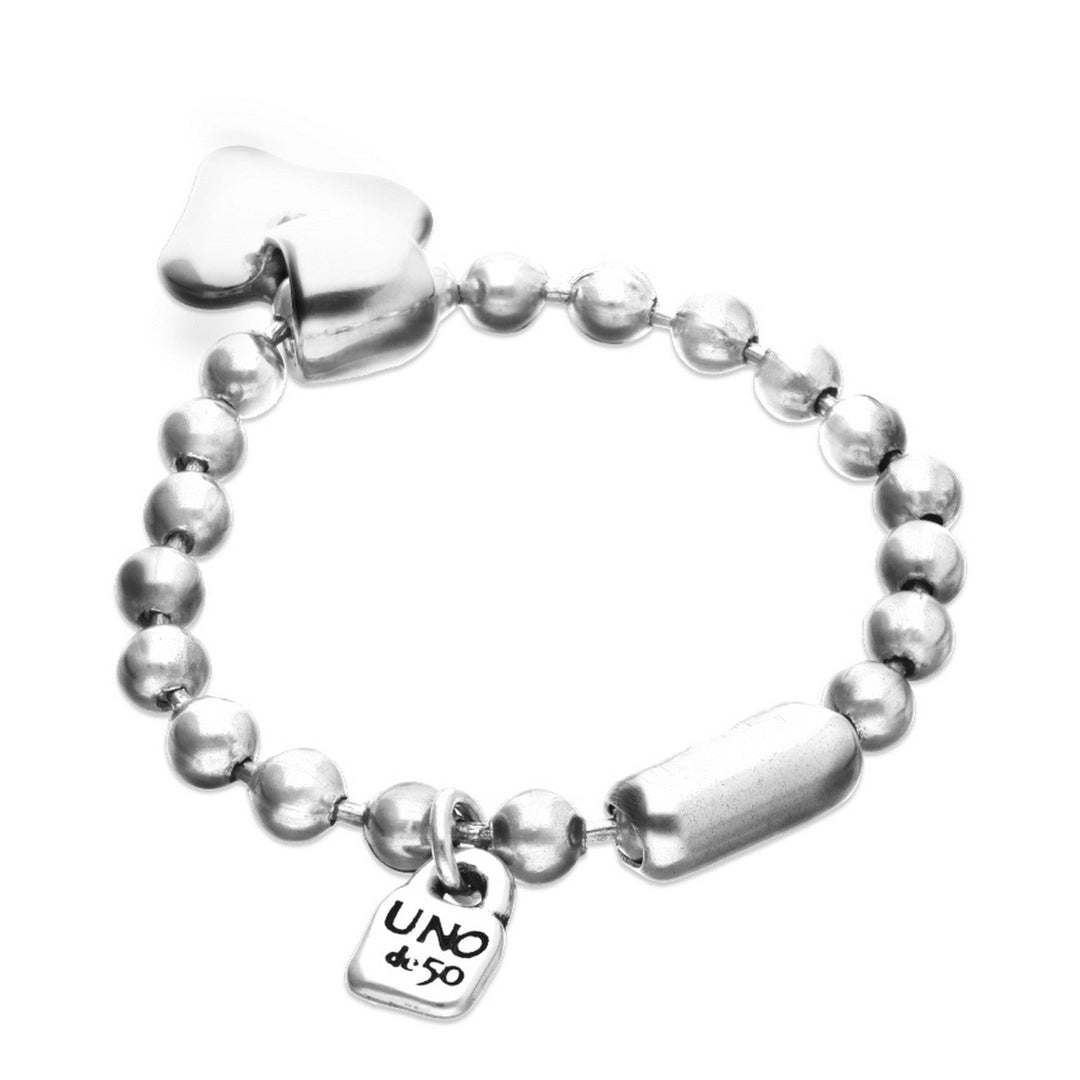 Sterling Silver Plated Ball Heart Detail Bracelets PUL2636MTL000
