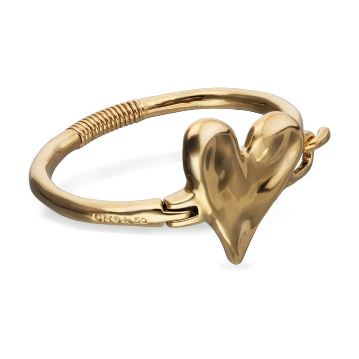 Metal Alloy Semi Rigid Plated In Sterling Silver Heart Detail bangles PUL2639ORO000
