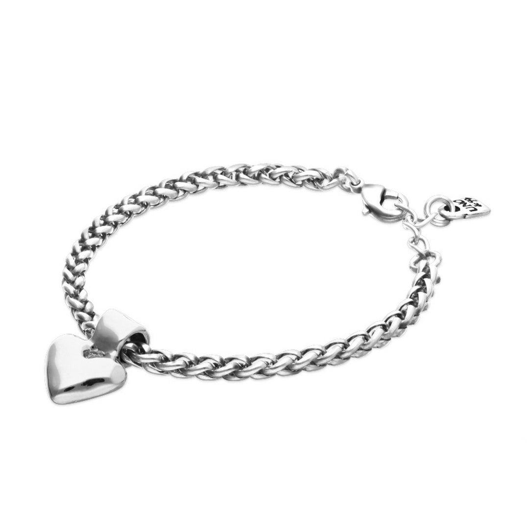 Heart Detail Plated In Sterling Silver Bracelets PUL2642MTL000