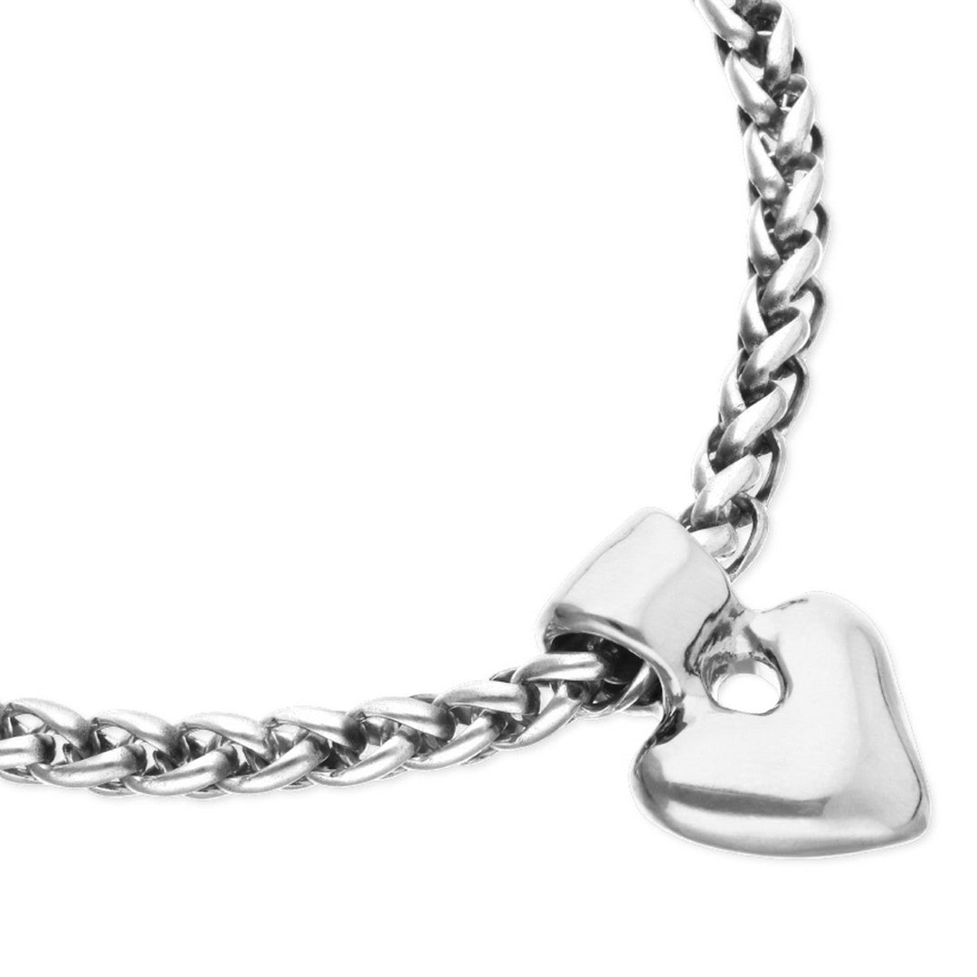 Heart Detail Plated In Sterling Silver Bracelets PUL2642MTL000