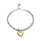 Plated In Sterling Silver Heart Detail In Gold 18K Bracelets PUL2642OROMTL