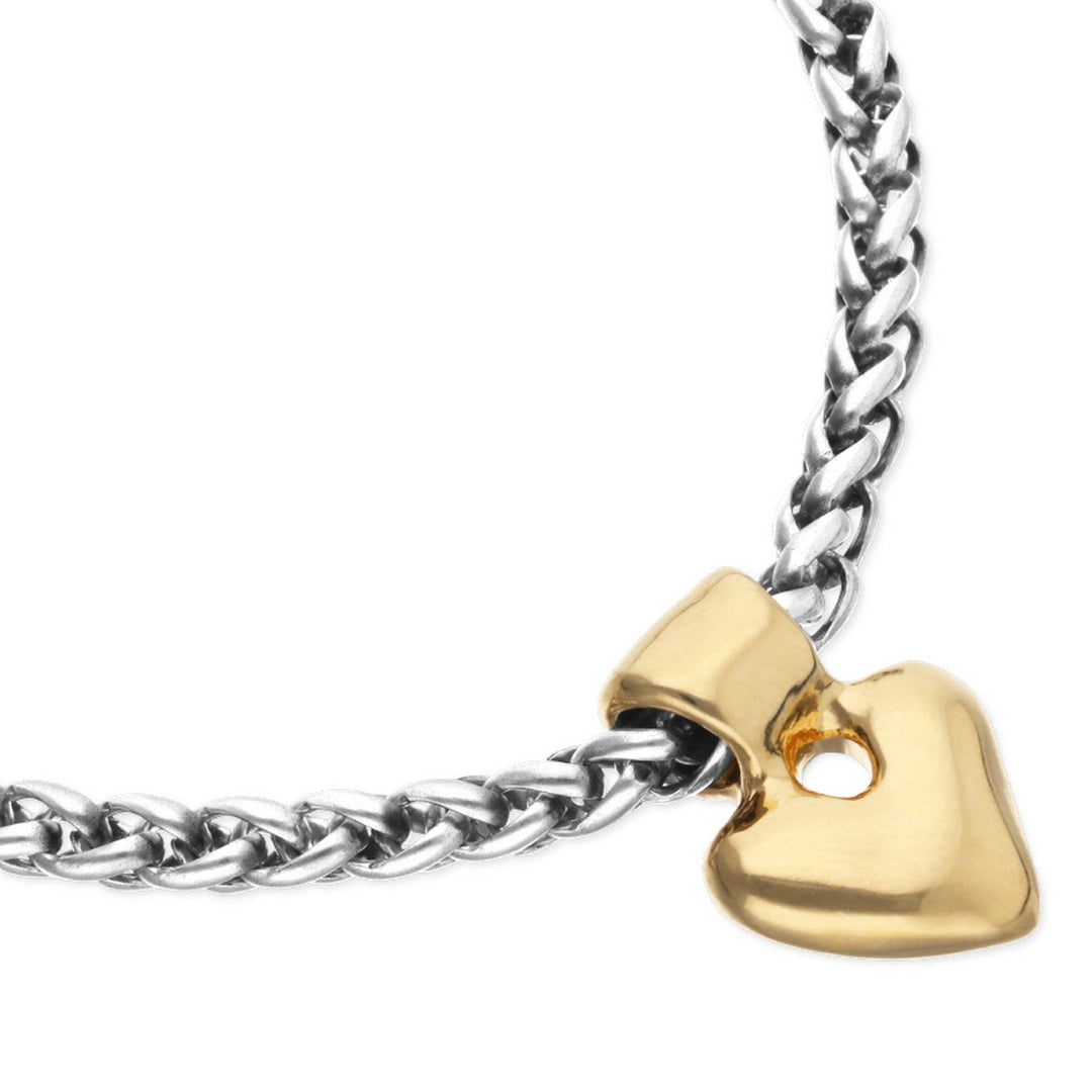 Plated In Sterling Silver Heart Detail In Gold 18K Bracelets PUL2642OROMTL