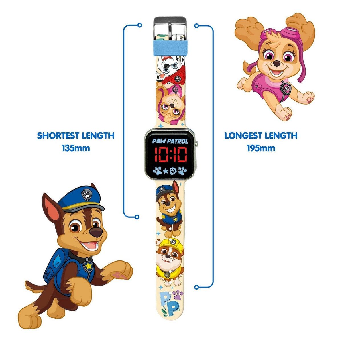 Pre School Paw Patrol Led Orange Watch PW19961