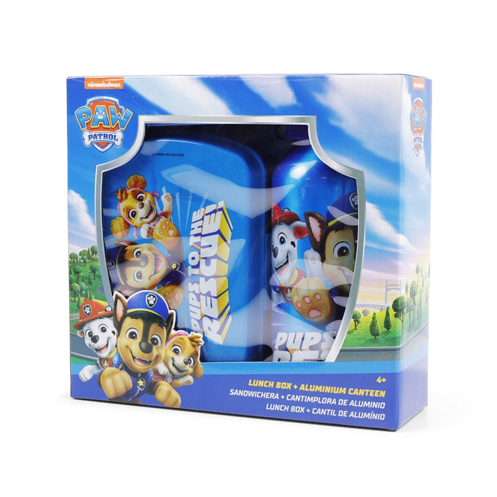 Pre School 2 Piece Lunch Box + Aluminium Canteen 500Ml Paw Patrol Turquoise PW19992