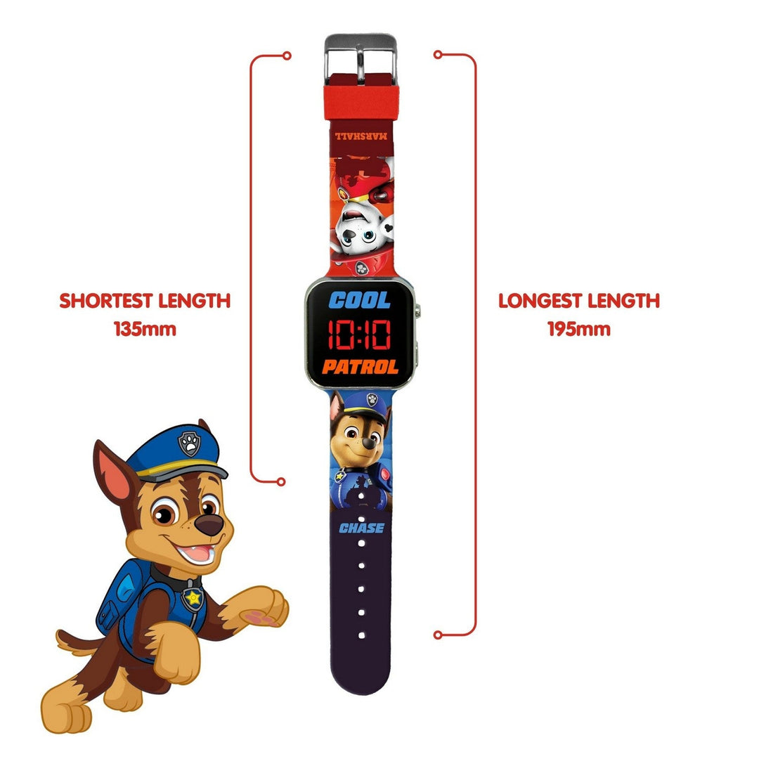 Pre School Paw Patrol Led Red Watch PW20003