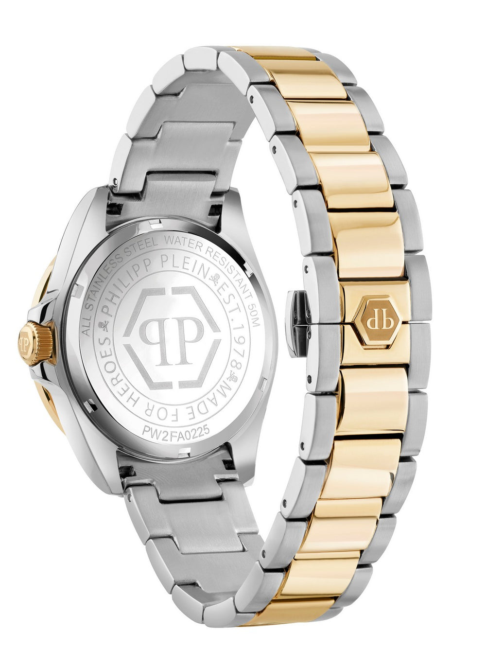 Philipp Plein Women’s Lady Empire 39 mm Green Dial Two-Tone Crystal Watch PW2FA0225