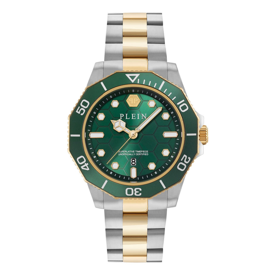 Philipp Plein Men’s Aquastorm 44 mm Green Dial Bracelet Watch PW2GA0526