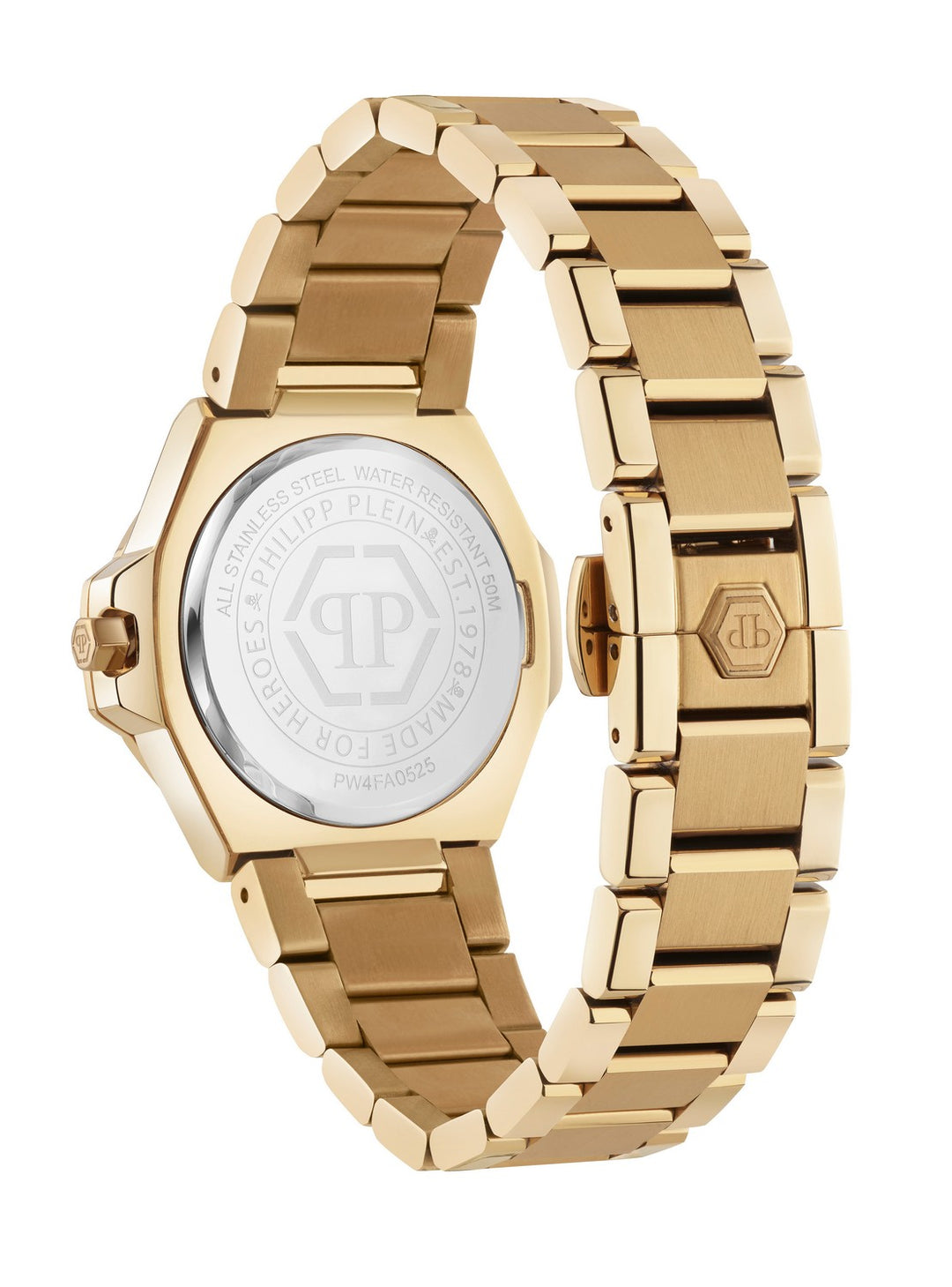 Philipp Plein Women’s Plein Royal Prestige 33 mm Gold-Tone Crystal Watch PW4FA0525