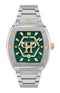 Philipp Plein Men’s Hexagon Phantom 44 mm Green Guilloché Bracelet Watch PWPUA0825