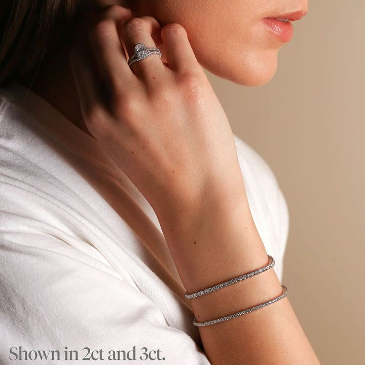 Penelope | 9ct White Gold 3ct tw Lab Grown Diamond Bracelet-2