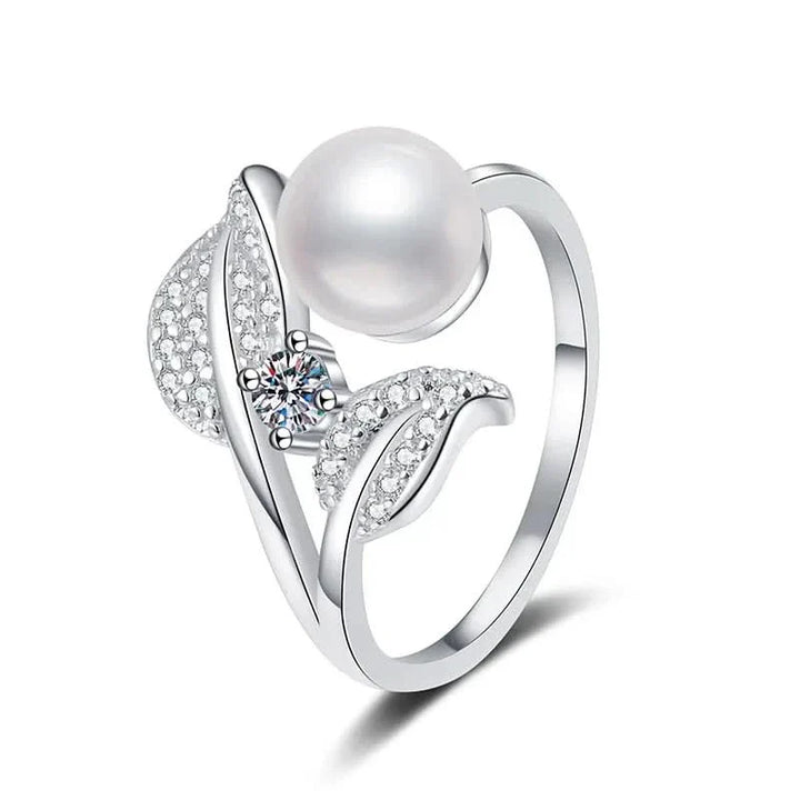 Petal Freshwater Pearl Diamond Ring