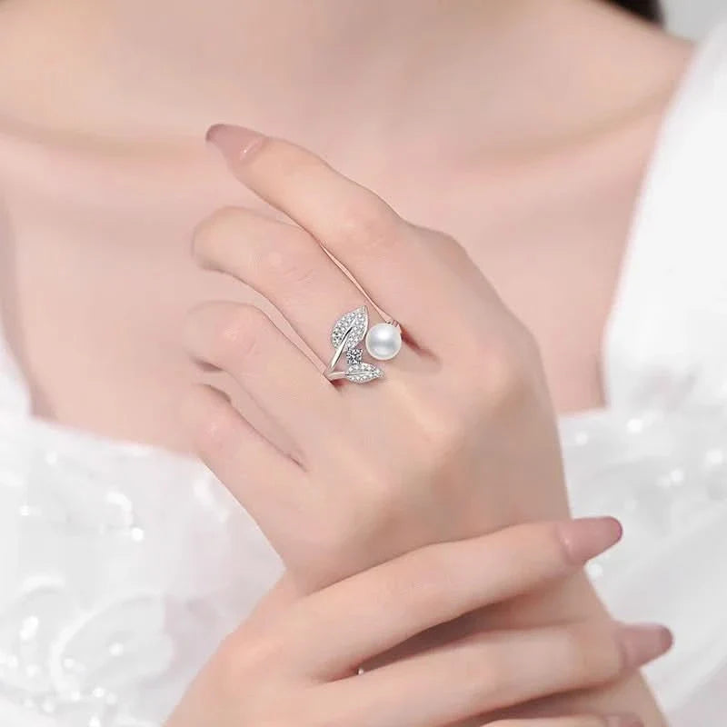 Petal Freshwater Pearl Diamond Ring
