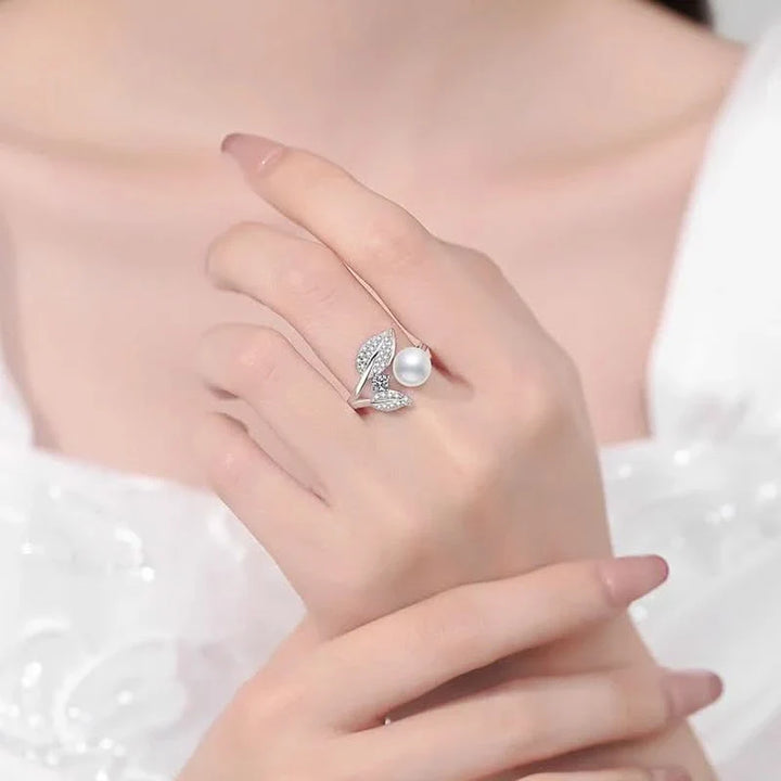 Petal Freshwater Pearl Diamond Ring
