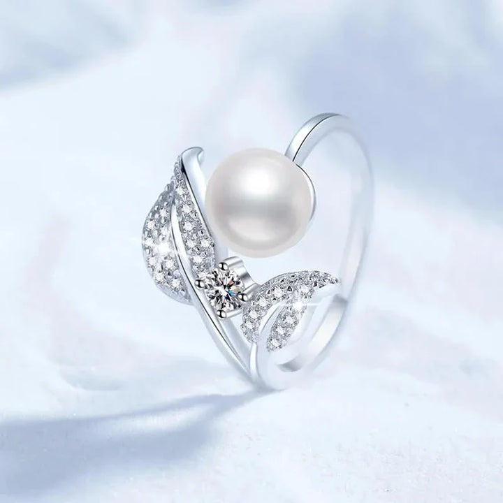 Petal Freshwater Pearl Diamond Ring