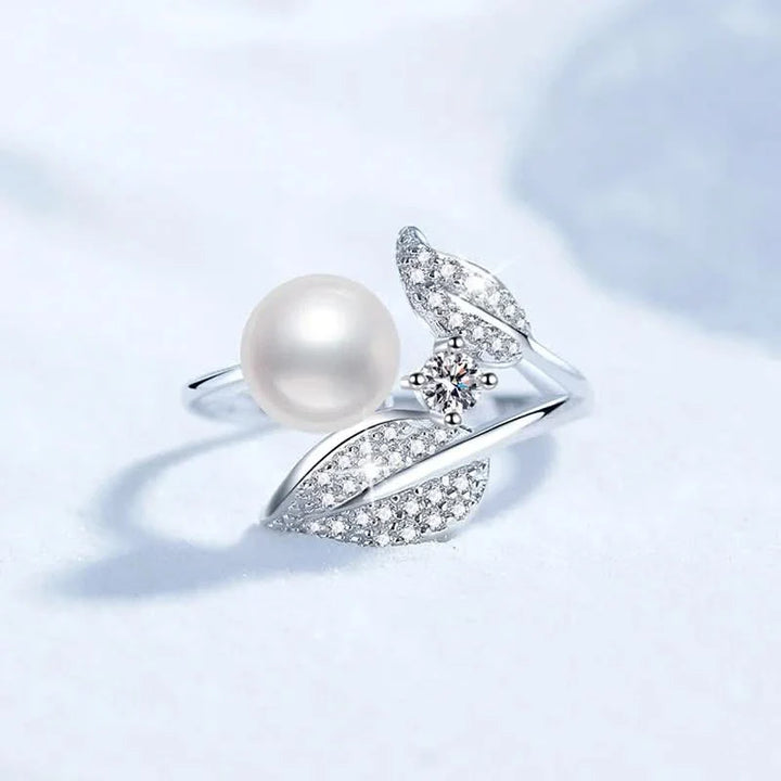 Petal Freshwater Pearl Diamond Ring