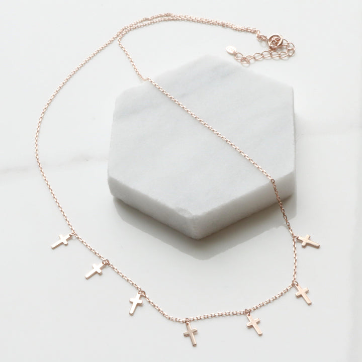 Cross charm necklace-4