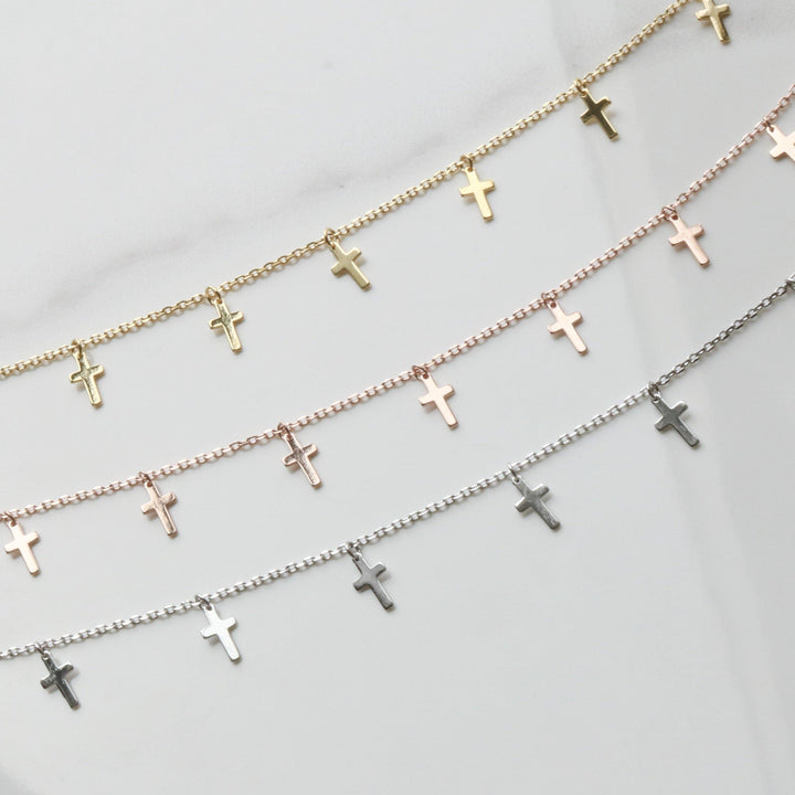 Cross charm necklace-2