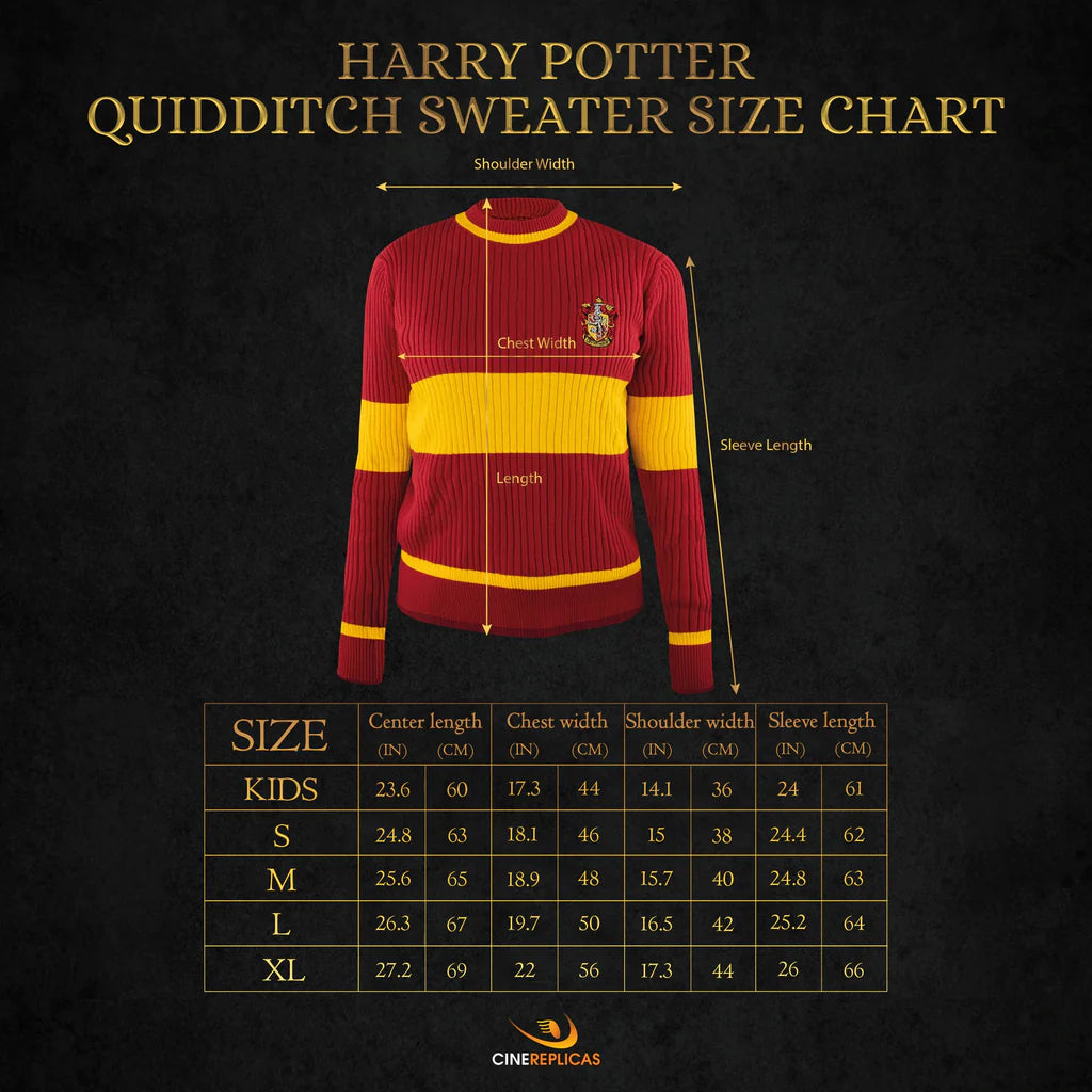 Harry Potter Sweater Quidditch Gryffindor CR1521S