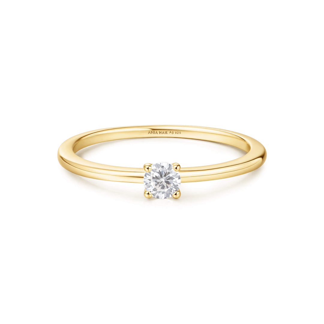 Gold Classic Slim Stacking Ring R064-01G