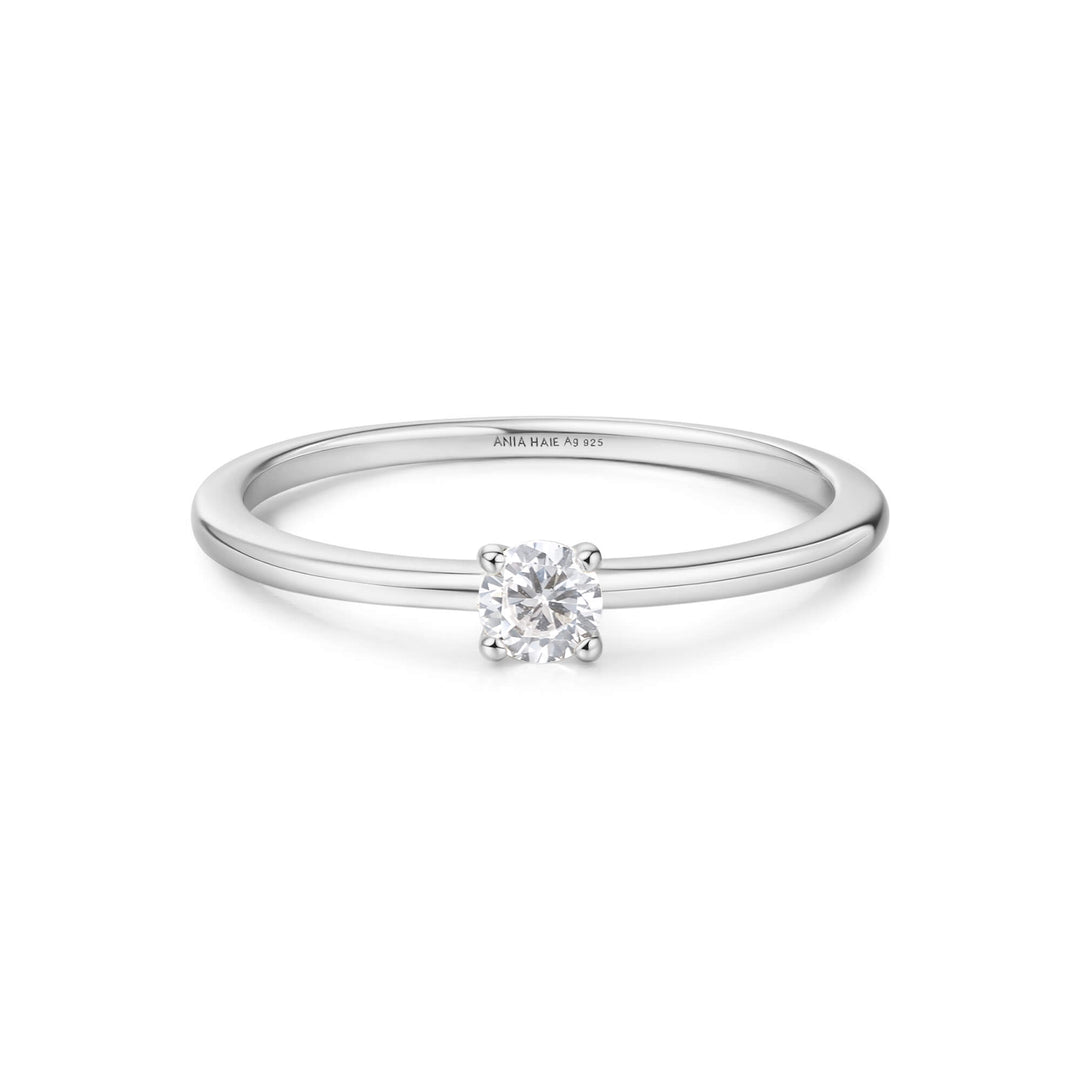 Silver Classic Slim Stacking Ring R064-01H