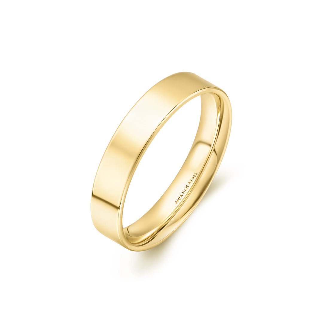 Gold 4mm Smooth Band R064-03G