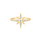 Gold Eight-Pointed Star Signet Ring R065-02G