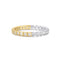 Two-Tone Square and Circle Bezel Ring R066-01T