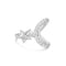 Silver Sparkling Moon and Star Adjustable Ring R066-05H