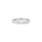 Silver ring with small diamonds on a white background