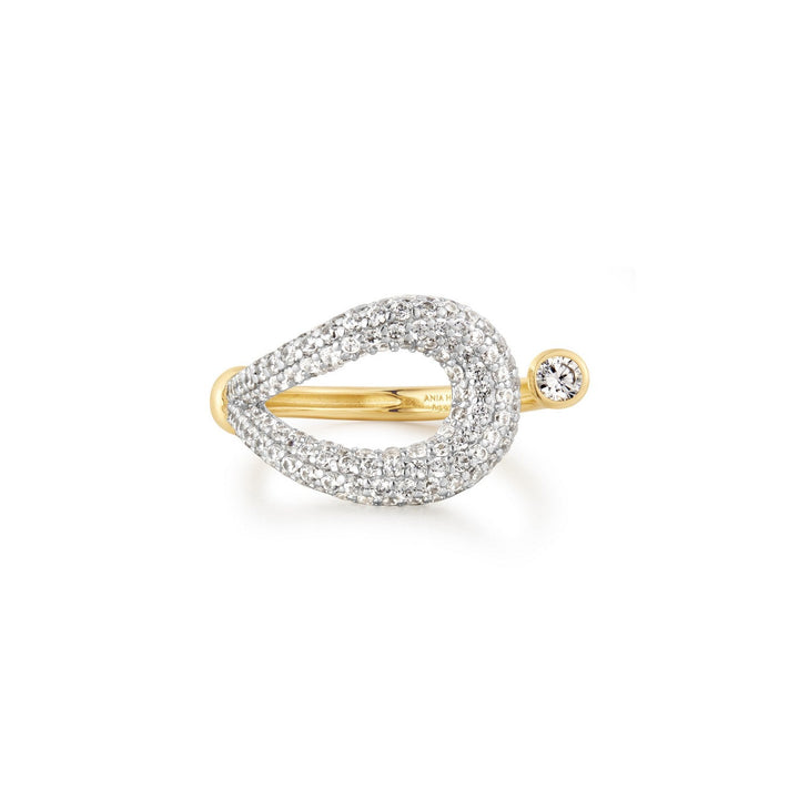 Ania Haie Swan Lake Gold Pave Knot Adjustable Ring R077-01G