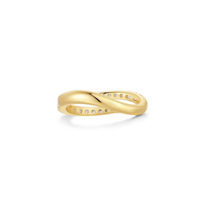 Ania Haie Fairy Dust Gold Spiral Pave Adjustable Ring R079-01G