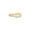 Ania Haie Fairy Dust Gold Spiral Pave Adjustable Ring R079-01G