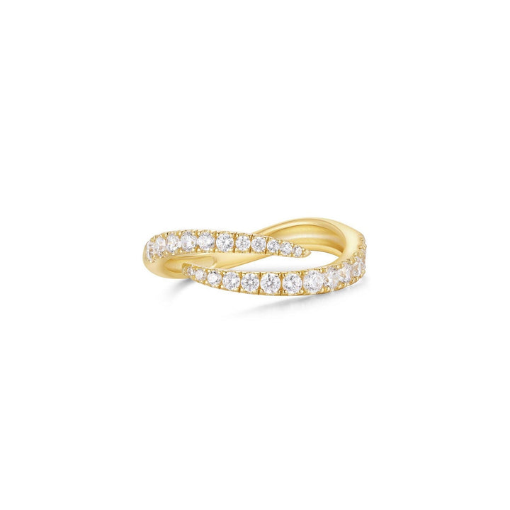 Ania Haie Fairy Dust Gold Spiral Pave Adjustable Ring R079-01G