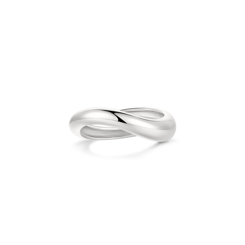 Ania Haie Fairy Dust Silver Spiral Adjustable Ring R079-02H