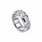 Stainless Steel Baguette Cut Spinner Ring R3933