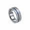 Tungsten Blue Stripe Ring R3938L