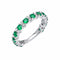 Diamonfire White Green Zirconia 3/4 Eternity Ring  R3943