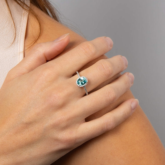 Diamonfire Clear Parabia Cubic Zirconia Classic Cushion Cut Ring R4000