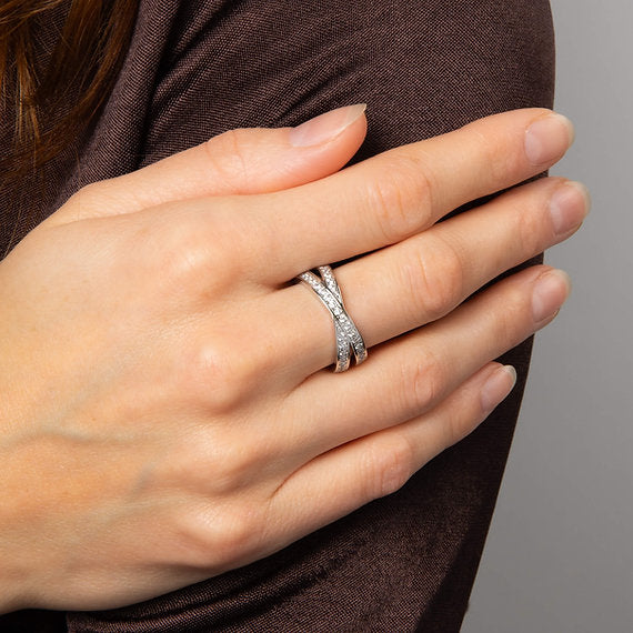 Diamonfire Clear Cubic Zirconia Modern Cushion Cut Ring R4001