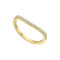 Diamonfire Gold Clear Cubic Zirconia Minimal Oval Cut Ring R4004