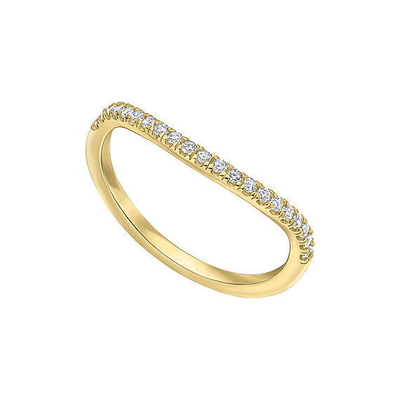 Diamonfire Gold Clear Cubic Zirconia Minimal Oval Cut Ring R4004
