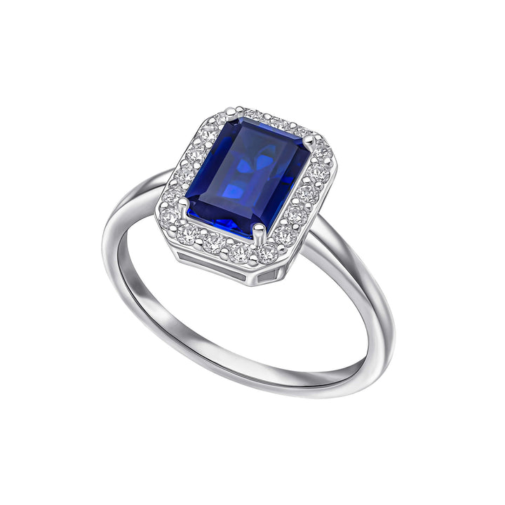 Diamonfire Clear Sapphire Cubic Zirconia Modern Cushion Cut Ring R4005