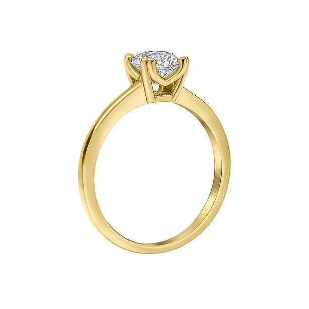 Diamonfire Gold Clear Cubic Zirconia Elegant Oval Cut Ring R4007