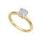 Diamonfire Gold Clear Cubic Zirconia Elegant Oval Cut Ring R4007
