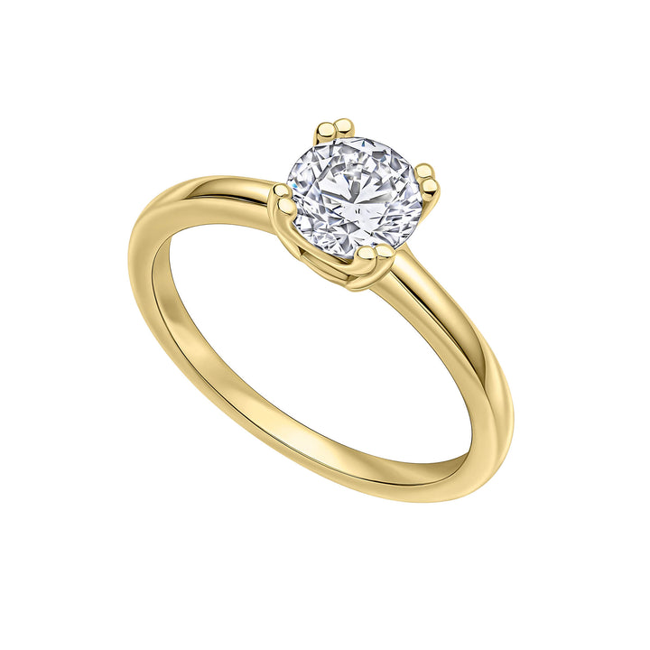 Diamonfire Gold Clear Cubic Zirconia Elegant Oval Cut Ring R4007